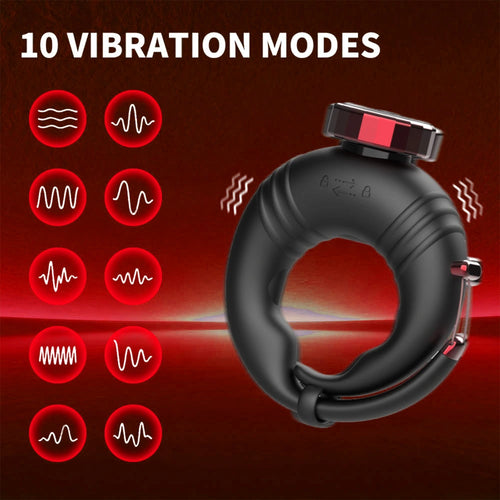 Venusfun Adjustable Cock Ring Vibrator Trainer App Control Soft Silicone 10 Modes for Men