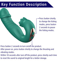 G-spot Vibrator Thrusting Dildo with Tongue Licking Clitoris