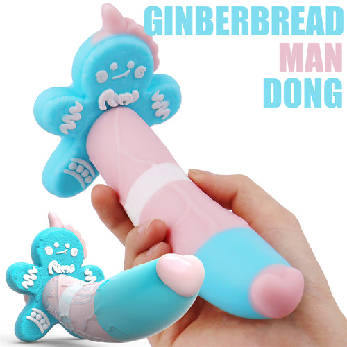 7.4 Inch Fantasy Dildo Christmas Gingerbread G-spot Dong with Suction Cup