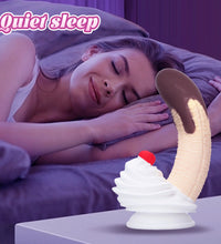 Venusfun Chocolate Dipped Banana Split Premium Silicone Dildo Fantasy Curved Thick Design 8.98 Inch for Solo Play