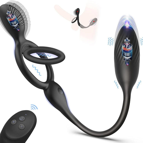 Double Ring Vibrating Egg Vibrator Cock Ring Remote Control