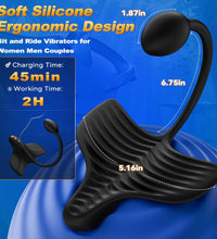 Venusfun Manta Ray Prostate Massager 9+9 Dual Motor Vibrator for Perineum and Hands Free Ride Stimulation