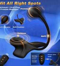 Venusfun Manta Ray Prostate Massager 9+9 Dual Motor Vibrator for Perineum and Hands Free Ride Stimulation
