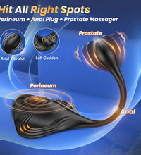 Venusfun Manta Ray Prostate Massager 9+9 Dual Motor Vibrator for Perineum and Hands Free Ride Stimulation
