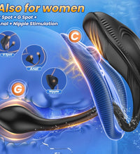 Venusfun Manta Ray Prostate Massager 9+9 Dual Motor Vibrator for Perineum and Hands Free Ride Stimulation