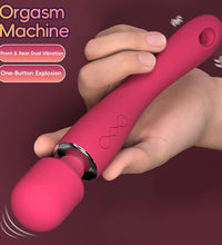 Venusfun Dual Head Wand Vibrator With Clit Sucker 360 Rotation Vibration