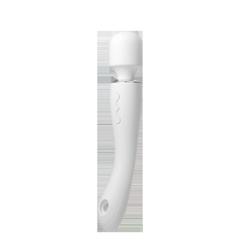 Venusfun Dual Head Wand Vibrator With Clit Sucker 360 Rotation Vibration
