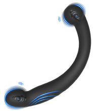 Venusfun Moon Crescent Dual Ended Vibrating Dildo Silicone Prostate Massager 10 Modes Anal Vibrator Toy