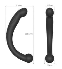 Venusfun Moon Crescent Dual Ended Vibrating Dildo Silicone Prostate Massager 10 Modes Anal Vibrator Toy