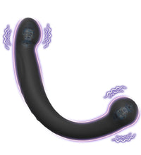 Venusfun Moon Crescent Dual Ended Vibrating Dildo Silicone Prostate Massager 10 Modes Anal Vibrator Toy