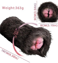 GEEBA Cat Male Masturbator with Soft Silicone Animal Pussy and Plush Fur Realistic Vagina Cup for Men