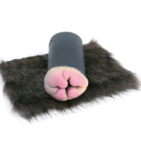 GEEBA Cat Male Masturbator with Soft Silicone Animal Pussy and Plush Fur Realistic Vagina Cup for Men