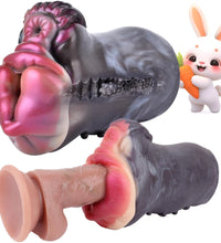 GEEBA Rabbit Inspired Animal Pussy Pocket Strokers Male Masturbator Reusable Silicone Toy