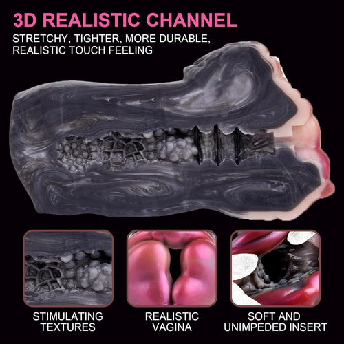 GEEBA Rabbit Inspired Animal Pussy Pocket Strokers Male Masturbator Reusable Silicone Toy