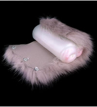 GEEBA Rabbit Animal Pussy Male Masturbation Cup with Dual Channels and Soft Plush Silicone Design