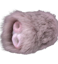 GEEBA Rabbit Animal Pussy Male Masturbation Cup with Dual Channels and Soft Plush Silicone Design