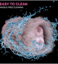 GEEBA Rabbit Animal Pussy Male Masturbation Cup with Dual Channels and Soft Plush Silicone Design