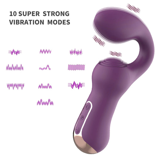 Venusfun G Spot Vibrator Strong Silicone Massage Wand with 10 Mode Deep Vibration Female Adult Toy