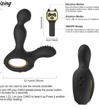 Venusfun Heated Silicone Prostate Massager for Men with Dual Motors 10 Vibration Modes Remote Control