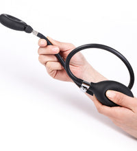 Inflatable Anal Plug with Penis Ring Silicone Scrotum Restraints