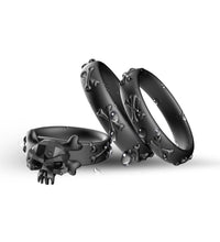 Cock Ring Skull Triple Ring Set Penis Rings Male Sex Delay Ring