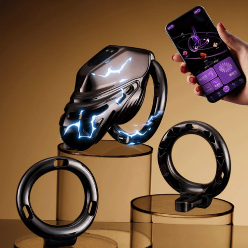 LOCKINK Electric Eel Estim Chastity Cage with App Control for BDSM Shock Play for Men