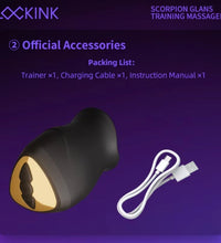 LOCKINK Electric Scorpion Glans Trainer with Prostate Massager Electro Stimulation Silicone Toy