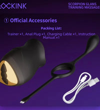LOCKINK Electric Scorpion Glans Trainer with Prostate Massager Electro Stimulation Silicone Toy