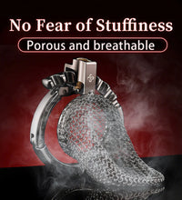 LOCKINK Stainless Steel Hauberk Chastity Cage Breathable BDSM Chastity Lock