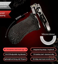LOCKINK Stainless Steel Hauberk Chastity Cage Breathable BDSM Chastity Lock