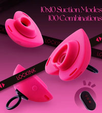 LOCKINK ROMEO Heart Shaped Wearable Clit Suction Vibrator with 10 Modes Remote Control