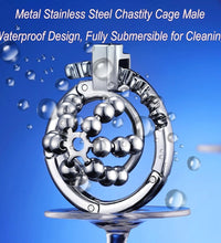 Venusfun Stainless Steel Male Chastity Device Adjustable Penis Cage for BDSM