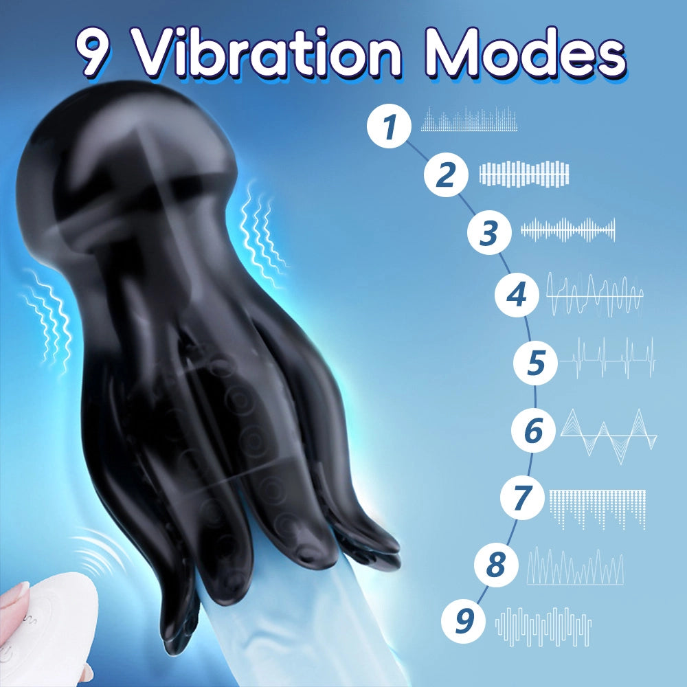 Venusfun Octopus Suction Male Masturbator with 9 Vibration Modes for Sensitivity Training