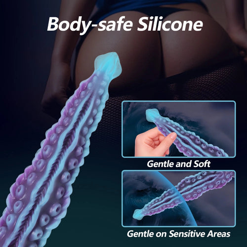 Venusfun Hollow Octopus Tentacle Silicone Dildo for Anal Fantasy Play