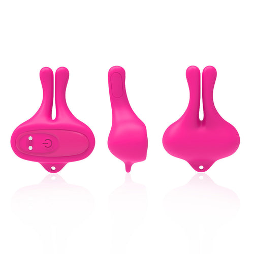 Rabbit Ears Vibrating Nipple Clips Silicone Nipple Toy