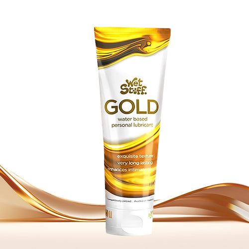 Wet Stuff Gold Water-Based Female Lubricant Gel 100g Edible Smooth pH Balanced