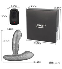 Venusfun Striped Silicone Anal Plug for Men Wireless Remote 16 Vibration 3 Thrusting Heated