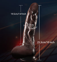 Venusfun 10in Realistic Double-Layer Silicone Dildo With Suction
