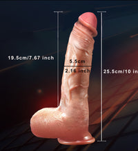 Venusfun 10in Realistic Double-Layer Silicone Dildo With Suction