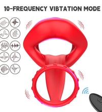 Venusfun Big Mouth Vibrating Cock Ring Penis Ring With 10 Modes