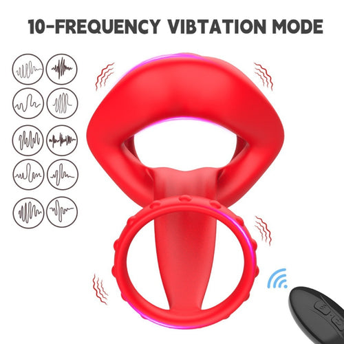 Venusfun Big Mouth Vibrating Cock Ring Penis Ring With 10 Modes