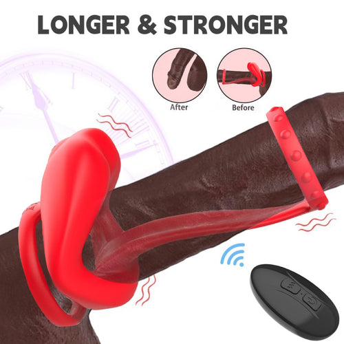 Venusfun Big Mouth Vibrating Cock Ring Penis Ring With 10 Modes