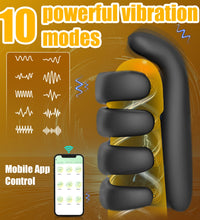 Venusfun 10 Modes Vibrating Finger Stroker Silicone Male Masturbation Cup