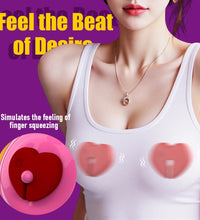 Venusfun Heart Shaped BDSM Vibrator Nipple Toys for Women Multi-Function Silicone with 12 Vibration Modes