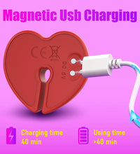 Venusfun Heart Shaped BDSM Vibrator Nipple Toys for Women Multi-Function Silicone with 12 Vibration Modes