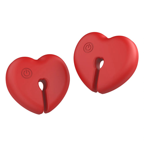 Venusfun Heart Shaped BDSM Vibrator Nipple Toys for Women Multi-Function Silicone with 12 Vibration Modes