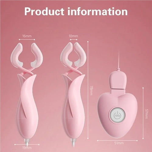 Venusfun 20 Vibrating Modes Breast & Clitoral Clamps Tits Massage Stim Clit Vibe
