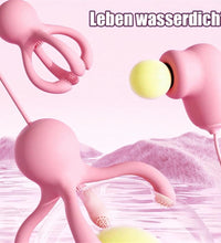 Venusfun Octopus Silicone Breast And Clitoral Massager 2 In 1 Nipple Vibrator With 20 Modes