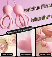 Venusfun Octopus Silicone Breast And Clitoral Massager 2 In 1 Nipple Vibrator With 20 Modes