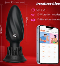 Venusfun 360 App Controlled Rotating Anal Vibrator with 10 Vibration Modes for Prostate Massage